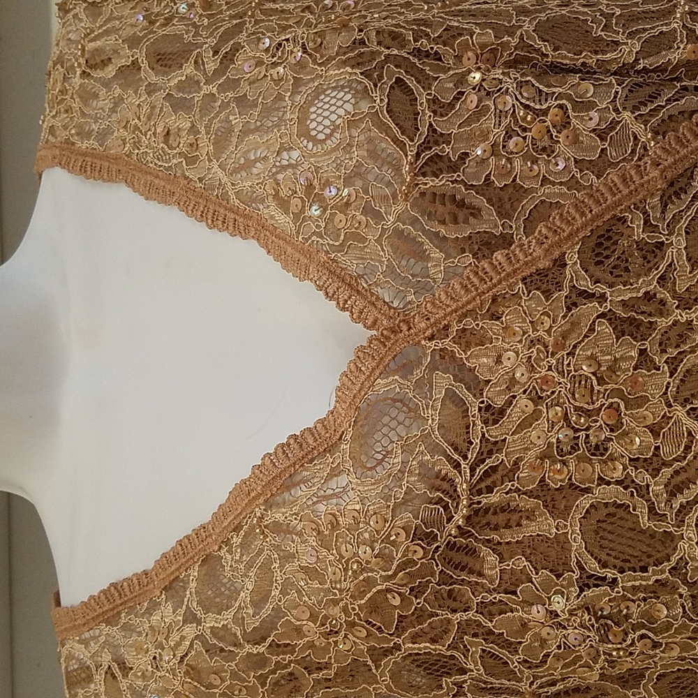 NWT Women's Bronze Formal Gown from KM Collections - Size 10